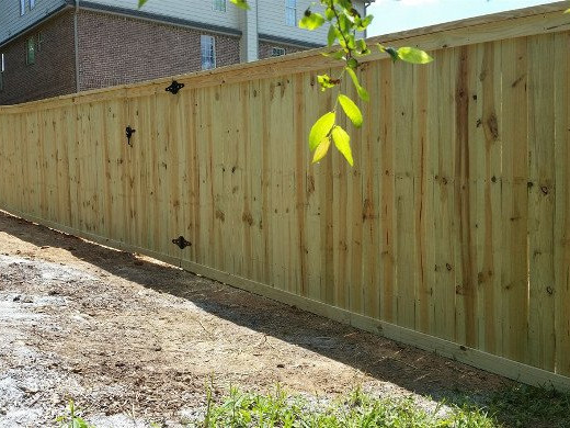 new wooden fence with gate